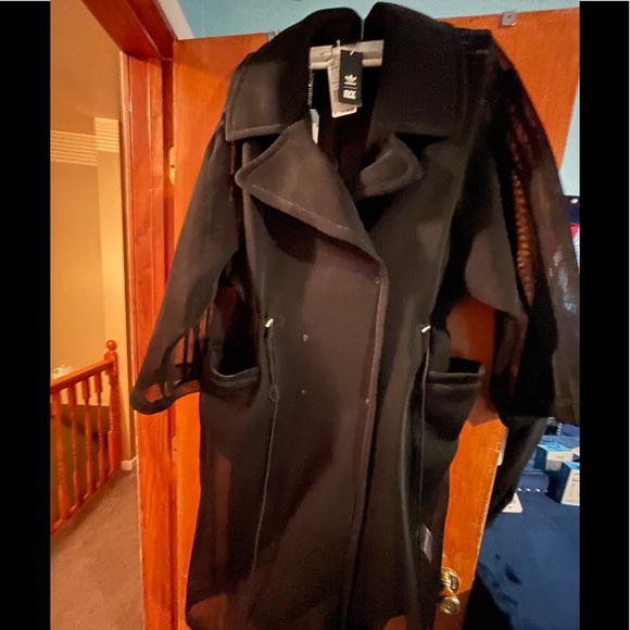 Ivy Parkblack Trench Mesh Coat 